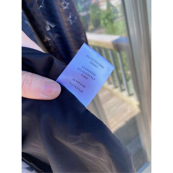 Slate & Willow NWT Star Printed Faux Wrap Black Dress, Size Medium, MSRP $250 - Picture 12 of 13